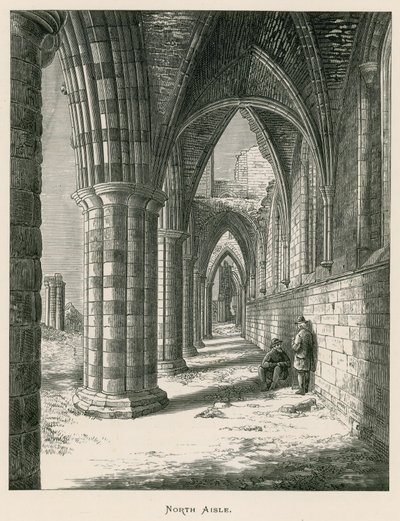 Whitby Abbey, noordelijke zijbeuk door Alexander Francis Lydon